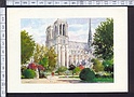 M3592 PARIS NOTRE DAME ARTE PAR JOUSSET TIMBRE COMMeMORATIF ENFANCE VIAGGIATA